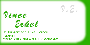 vince erkel business card